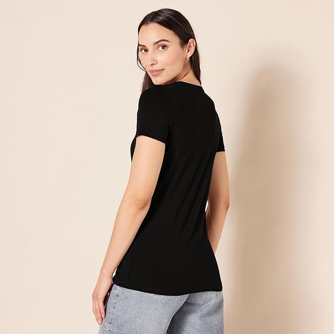 Amazon Essentials Women's Regular-Fit Short-Sleeve T-Shirt (Crewneck and V-Neck Options), Multipacks