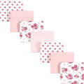 Hudson Baby Unisex Baby Cotton Flannel Receiving Blankets Bundle, Cream Rose, One Size