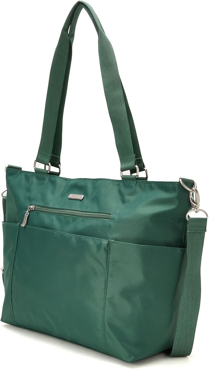 Baggallini Essential Laptop Tote - Work Tote Bag with Laptop Sleeve - Lightweight Travel Crossbody Shoulder Bag for Women