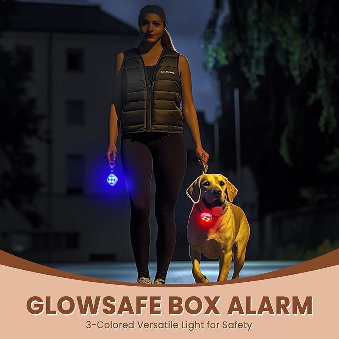 WSDCAM Personal Safety Alarm for Women, 130dB Loud Keychain Alarm with 3-Color LED Safety Light, Rechargeable Self Defense Keychain Personal Alarms for Women, MissCubie™GlowSafe Box (Purple)