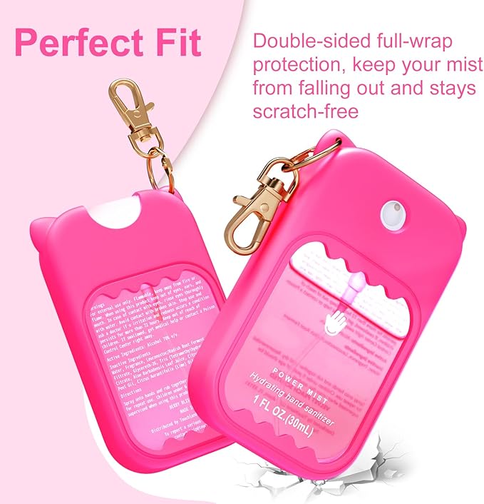 Hand Sanitizer Spray Case for Touchland Silicone Touchland Case Keychain Cute Hand Sanitizer Holder Keychain Compatible with Touch land Power Mist Gentle/Glow Mist
