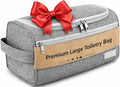 emissary Hanging Travel Toiletry Bag for Men and Women, Shower bag for Toiletries, Dopp Kit for Men, Travel Bathroom Bag, Mens Hanging Toiletry Organizer (Gray)