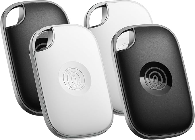 Life360 Tile Pro - Powerful Bluetooth Tracker, Key Finder and Item Locator for Keys Bags, and More. Both iOS and Android Compatible. Phone Finder. 4-Pack (Black/White)