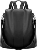 Leather Backpack Purses, Anti-theft Genuine Leather Backpack Bags for Women, Large Capcacity Fashion Convertible Shouler Bags for School Travel Daily