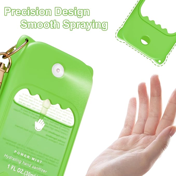 Hand Sanitizer Spray Case for Touchland Silicone Touchland Case Keychain Cute Hand Sanitizer Holder Keychain Compatible with Touch land Power Mist Gentle/Glow Mist