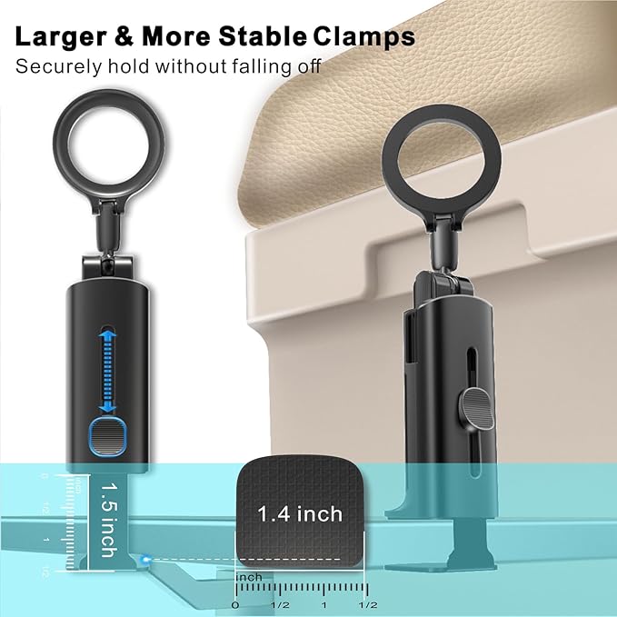smofish Airplane Phone Holder Travel Essentials,Travel Phone Holder,for MagSafe Airplane, Magnetic Handsfree Airplane for iPhone 16 15 14 13 12 Stand Accessories for Travel and Business
