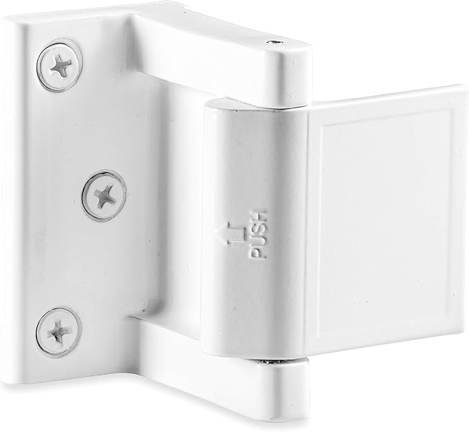 Berlin Modisch Door Lock Reinforcer Privacy Door Latch for in-Swinging Doors Extra High Resistance Home Door Security Lock White Finish