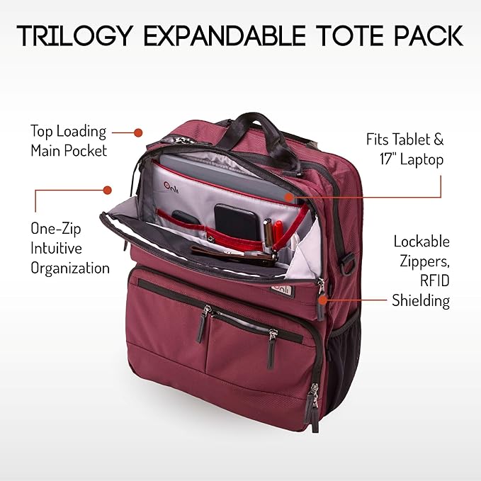 Trilogy Expandable Tote Pack (Zinfandel)