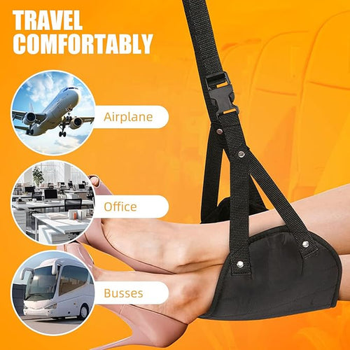 2 Pack Airplane Foot Hammock Travel Footrest - Long Flight Must Haves - Foot Rest for Air Travel,Essentials for Travel & Home (Blue)
