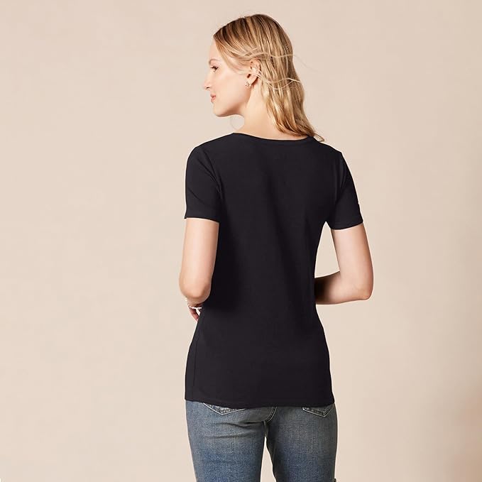 Amazon Essentials Women's Regular-Fit Short-Sleeve T-Shirt (Crewneck and V-Neck Options), Multipacks