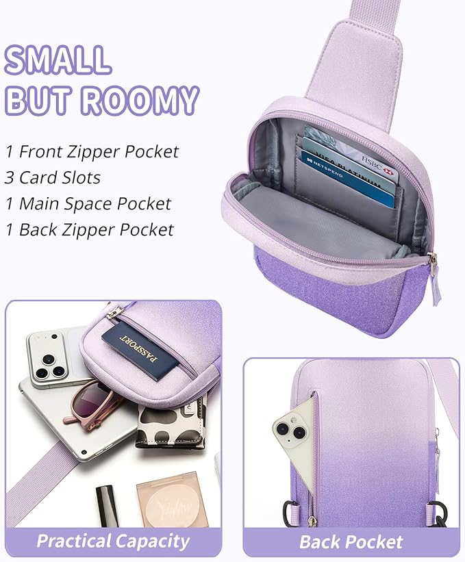 Mothers Day Gifts for Daughter, Birthday Graduation Gifts for 8 9 10 11 12 Year Old Teens Girls Her,Fanny Pack Sling Crossbody Bag Belt Bags Purse, Preppy Teen Girl Gift Trendy Stuff Travel Essentials
