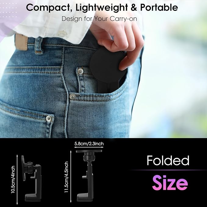 Airplane Travel Essentials Airplane Phone Holder for MagSafe, Handsfree for MagSafe Phone Stand Plane for iPhone 16 15 Flying Travel Accessories