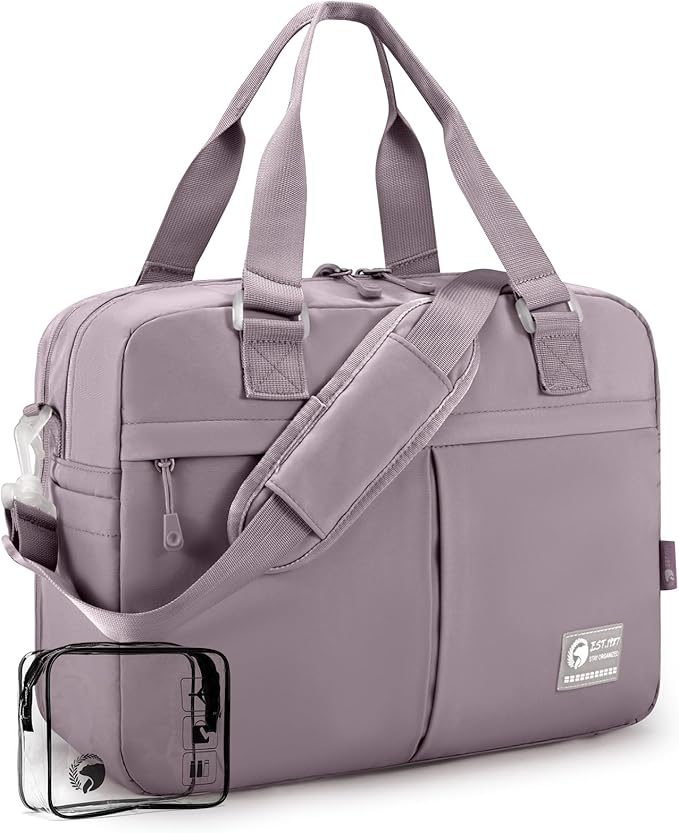 40x30x15cm Personal Item Travel Bag 16x12x6 Under-seat Carry on Bags for Airplanes 20L Expandable 30L Lightweight Duffle Bag Weekender Bags with Wet Pocket for Gym Overnight Hospital Purple