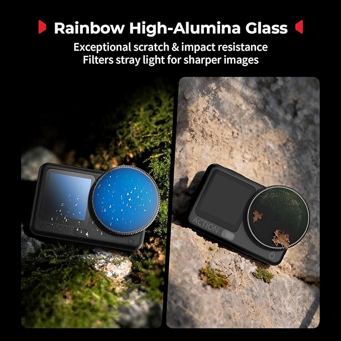 SmallRig ND Filter Kit for DJI Osmo Action 6, 5 Pack CPL ND8 ND16 ND32 Snap-On Polarizing Neutral Density Filters & Lens Silicone Cover, HD Optical Glass/Multi-Coated Filters-5895