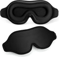 FlyCoco Blackout Eye Mask for Sleeping, 3D Contoured Cup No Pressure Sleep Mask with Adjustable Strap, Ultra-Thin Sides Breathable Lightweight Soft Eye Cover for Men Women Home Travel Airplane Party