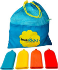 LeakLocks® Toiletry Skins 4-Pack w/Travel Bag. Elastic Sleeve for Leak-Proofing Travel Container in Luggage. Fits Standard/Travel Sized Toiletries. Reusable Accessory for Travel Bag Suitcase/Carry-on