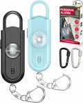 Safe Sound Personal Alarm, 2 Pack 130 dB Loud Siren Song Emergency Security Alarm Keychain with Strobe LED Light, Personal Sound Safety Siren for Women, Men, Children, Elderly