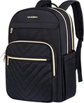 VANKEAN Laptop Backpack for Women, Laptop Computer Bag Travel Backpack Purse,Waterproof Work Business Backpack College Teacher Bags, Black