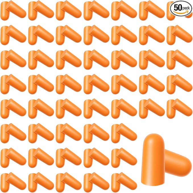 Nogeqi 50 Pair 32dB Ear Plugs Individually Wrapped, Disposable Ear Plugs for Noise Reduction Comfortable Soft Foam Ear Plug for Sleeping Work Safety Hearing Travel Concert High Decibel