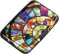 ELFISH Mini RFID Aluminum Wallet Credit Cards Holder Business Card Case Metal ID Case for Men Women (Colorful Glass)