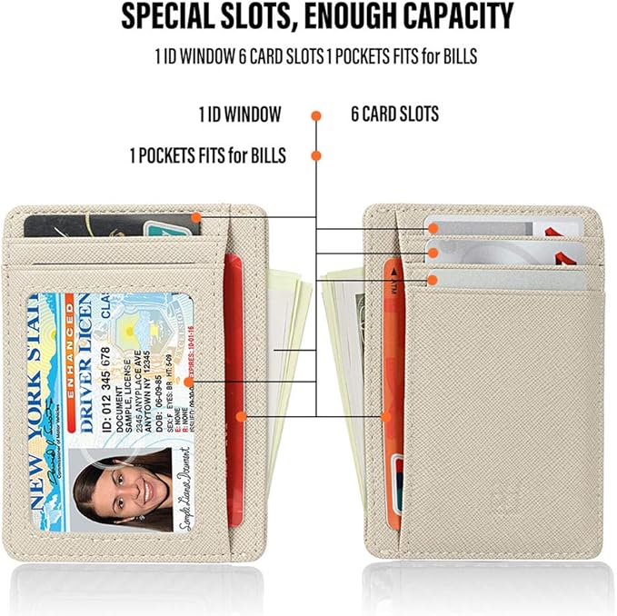 GH GOLD HORSE Slim RFID Blocking Card Holder Minimalist Leather Front Pocket Wallet for Women | Slim, RFID Blocking, Minimalist, Front Pocket