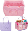 Organizer Insert Compatible with Extar Large Bogg Bag Inner Outer Bag Cover Multi-Pocket Liner with Zip Pouch Easy-Access Exterior Mesh Pockets Picnic Camping Baseball Football Girls Women Mujer Mama