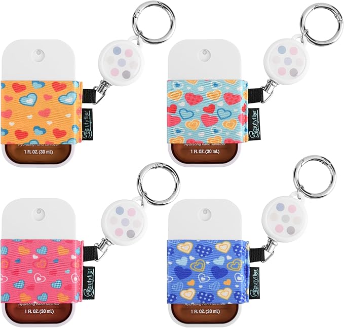 Beautyflier Pack of 4 Elastic Sleeve for Touchland Power Mist and Glow Mist 1FL OZ Hand Sanitizer Spray