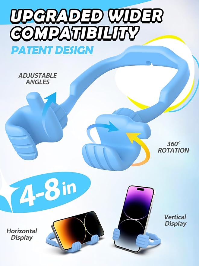 Gifts for Teen Boys Girls Kids: Thumbs Up Lazy Phone Stand Cell Phone Holder Gift for Men Women Adults Funny Gadgets Teenage Dad Father Husband Wife Who Have Everything Stocking Stuffers Cute Things
