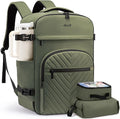 LOVEVOOK 40L Travel Backpack for Women Men, TSA Personal Item Travel Bag Fits 17.3inch Laptop, Waterproof Airline Approved Carry On Luggage With 2 Cubes for Weekender Hiking Business, Army Green