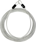 Lumintrail 3mm (1/8 Inch) Braided Steel Coated Security Cable Luggage Lock Safety Cable Wire Double Loop (30ft)
