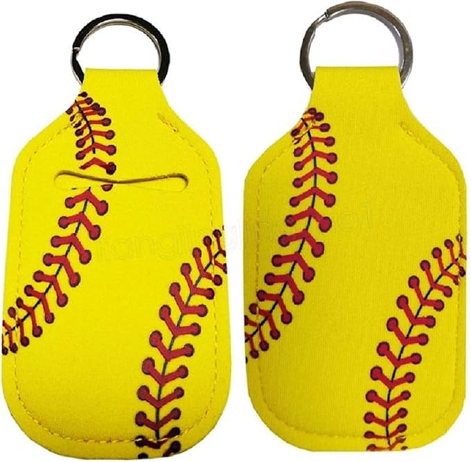 Daisy Lane Hand Sanitizer Holder for Backpack Kids Travel Size Baseball Softball Keychain