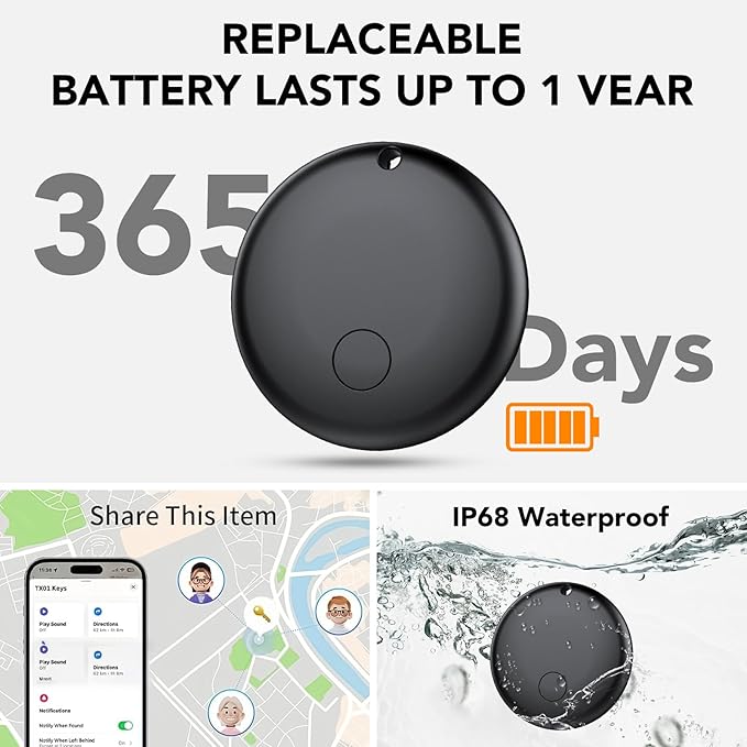 Android Tracker, Bluetooth Tracker Tags, Work with Google's Find Hub(Android), Smart Tags for Luggage, Wallet, Vehicles, Keys (Not for iOS) 4 Pack