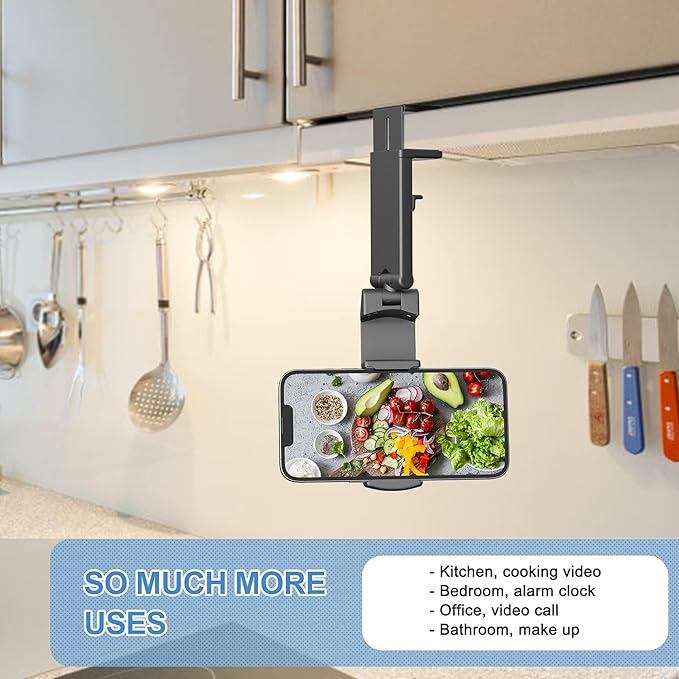 Universal in Flight Airplane Phone Holder Mount. Hands Free Viewing with Multi-Directional Dual 360 Degree Rotation. Pocket Size Must Have Travel Essential Accessory for Flying