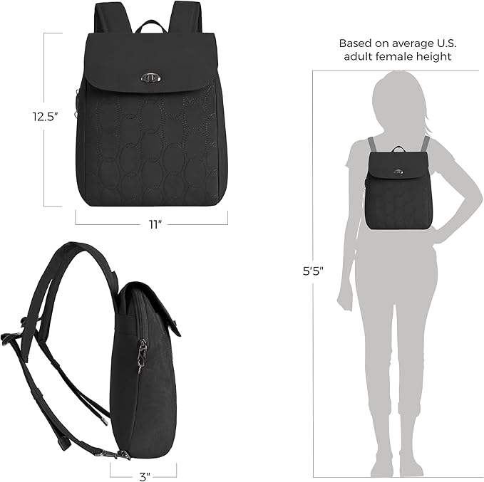 Travelon Anti-Theft Runways Compact Backpack