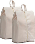 Topasion Shoe Bags for Travel, 2 Pack Large Multi-color Shoe Bags for Men Women, Waterproof Portable Shoe Organizer bag with Sturdy Zipper (Beige)