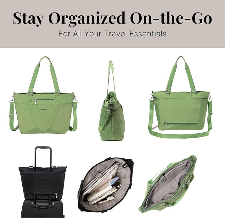 Baggallini Avenue Tote - 12x18 Laptop Tote Bag for Women - Lightweight Work Travel Carry On Bag