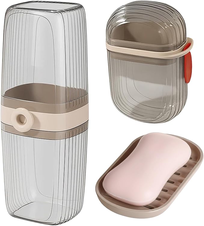 2 Pack Travel Toothbrush Holder, Toothbrush Holders Travel Set with OPP Bag, Compact and Lightweight Design for Easy Carrying, Durable Plastic Material
