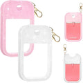 2Pack Silicone Case Compatible with Touch-lland Hand Sanitizer Spray Case,Protective Case with Keychain for 1FL.OZ. Bottle,Secure Fit,Anti-Loss Design for Travel,Office,Daily Use(Sparkling Pink&White)