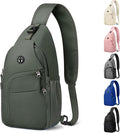Pritent Crossbody Bags for Women Man, Waterproof Sling Bag Backpack Trendy Casual Cross Body Bags with Convertible Shoulder Strap Chest Bag for Camping Hiking Travel Essentials (Wine, Medium)