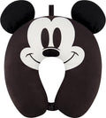 FUL Disney Mickey Mouse Neck Pillow, Travel Accessories with 3D Ears for Airplane, Car and Office, Comfortable and Breathable, Black
