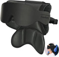 SARISUN Travel Pillows for Airplanes, Airplane Pillow with 3D Sleep Eye Mask, 360° Head Support, Stop Bobblehead Plane Travel Essentials, Adjustable Airplane Head Strap for Budget Airlines, Black