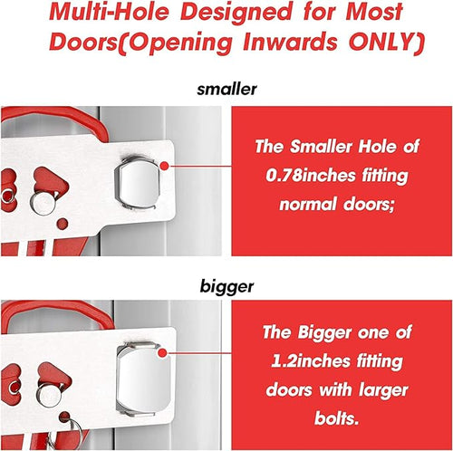 2 Pack Portable Door Lock Home Security Door Lock Travel Lockdown Locks for Additional Safety and Privacy Perfect for Traveling Hotel Home Apartment College 2024 New Model