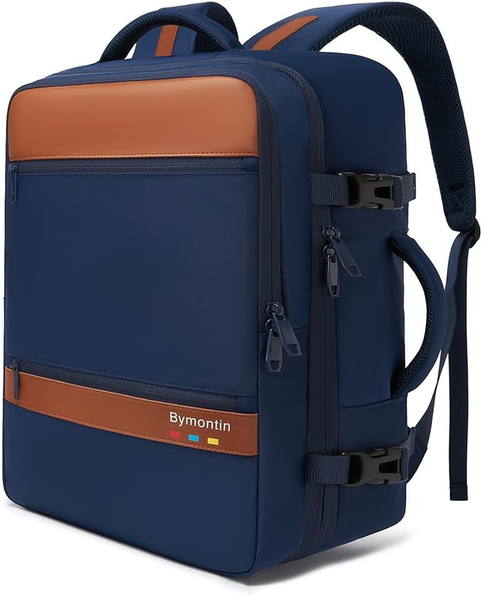 Smart Suitcase-style Laptop Backpack, 25L / 35L Practical Travel Bag for Work, Leisure & Flight, Luggage-Style Commuter Pack (Navy, 35L)