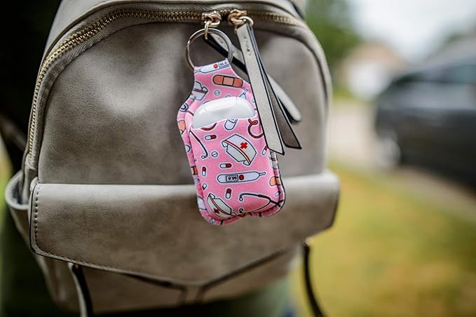 Daisy Lane Hand Sanitizer Holder for Backpack Kids Travel Size Baseball Softball Keychain