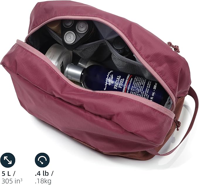 Travel Toiletry Bag 5L, Compact Travel Organizer with Waterproof TPU Wet/Dry Compartment