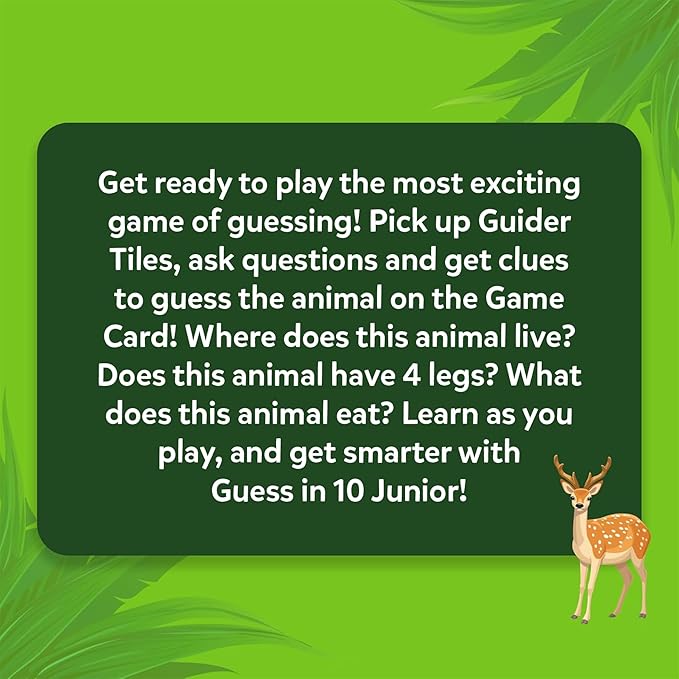Skillmatics Guess in 10 - Animal Kingdom, Card Game for Preschool Kids, Girls & Boys, Fun Travel Game & Gifts for Ages 3, 4, 5, 6