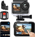 icefox Action Camera 4K 60FPS 20MP, Underwater with EIS,5XZoom,App Support Video&Photo Editing,Waterproof Camera WiFi Remote Control for Cycling, Swimming, and Diving