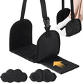 Travel Foot Rest Hammocks Set with Sleep Masks, 2-Pack, Adjustable for Flights and Office Use, Portable Storage Bag