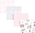 Hudson Baby Unisex Baby Cotton Flannel Receiving Blankets, Winter Forest, One Size