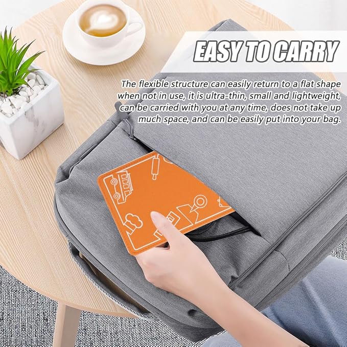 Airplane Phone Holder Flexible Flight Cell Phone Holder and Flexible Tablet Stand Airplane Travel Essential Accessories for Most Smartphones, Tablets(Color:Orange)